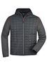 JN  Men's Knitted Hybrid Jacket grey-melange/anthracite-melange 
