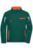 JN  Workwear Softshell Padded Jacket - COLOR - dark-green/orange 