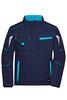 JN  Workwear Softshell Padded Jacket - COLOR - navy/turquoise 