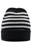 Striped Winter Beanie black/light-grey-melange 