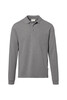 HAKRO Longsleeve-Pocket-Poloshirt Top grau meliert 