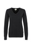 HAKRO Damen V-Pullover Premium-Cotton schwarz 