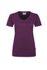 HAKRO Damen V-Shirt Mikralinar® aubergine 