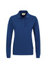 HAKRO Damen Longsleeve-Poloshirt Mikralinar® bleu/grau getupft 
